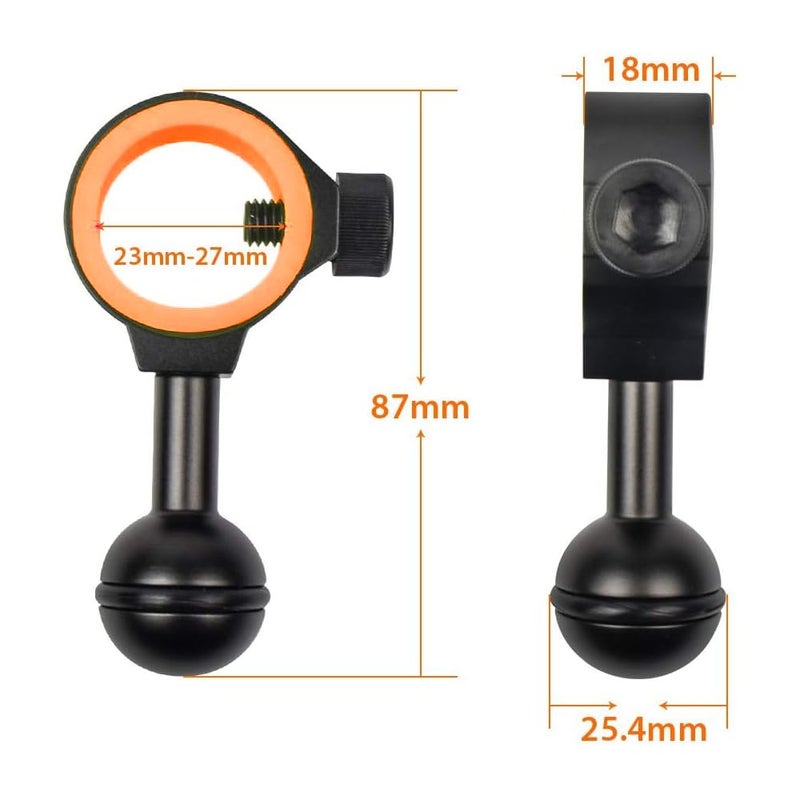 ORCATORCH ZJ18 New Universal Ball Joint Bracket Diving Torch Photography Video Lights Arm Buoyancy Fill Light Lamp Holder - Image 2